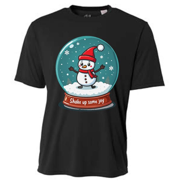 Kawaii Snow Globe Shake Up Some Joy Christmas Cooling Performance Crew T-Shirt