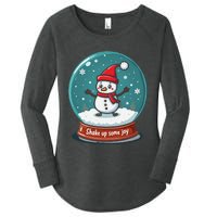 Kawaii Snow Globe Shake Up Some Joy Christmas Women's Perfect Tri Tunic Long Sleeve Shirt