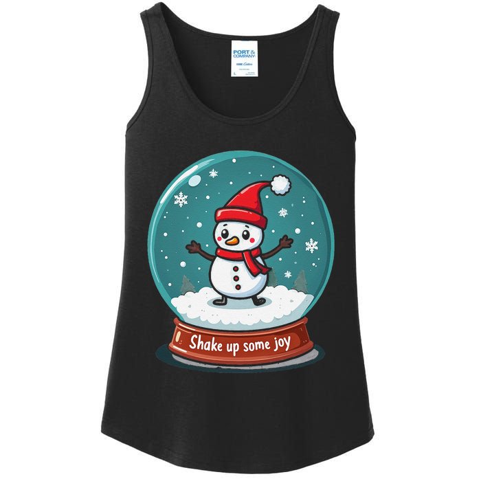 Kawaii Snow Globe Shake Up Some Joy Christmas Ladies Essential Tank