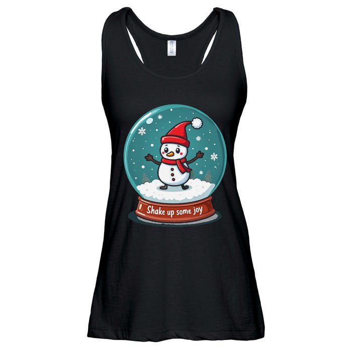 Kawaii Snow Globe Shake Up Some Joy Christmas Ladies Essential Flowy Tank