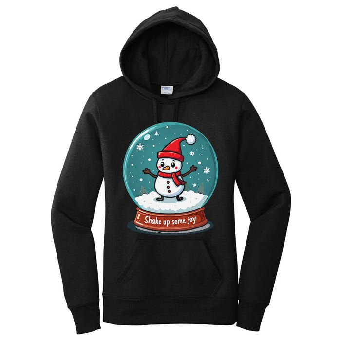 Kawaii Snow Globe Shake Up Some Joy Christmas Women's Pullover Hoodie