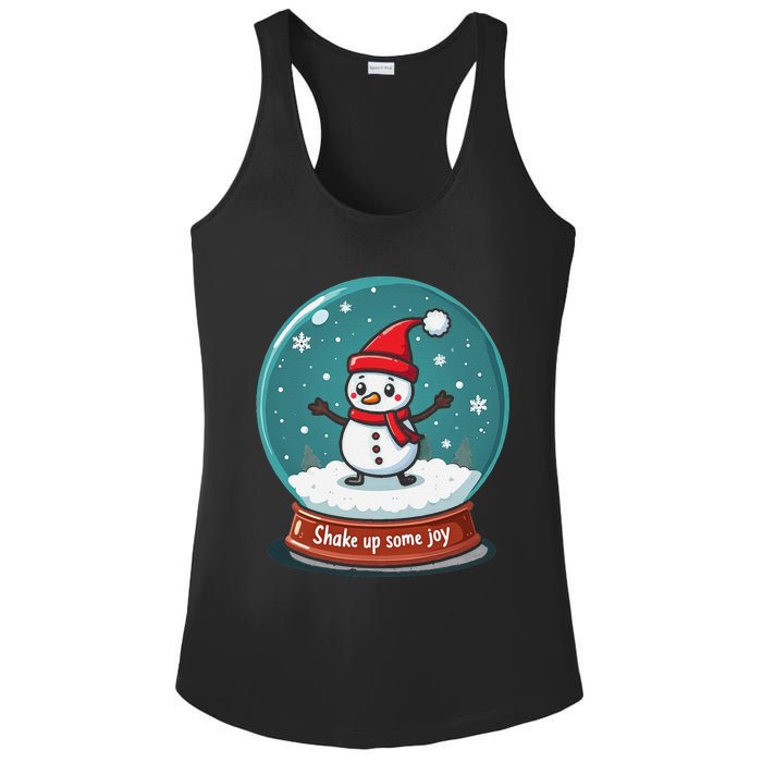 Kawaii Snow Globe Shake Up Some Joy Christmas Ladies PosiCharge Competitor Racerback Tank