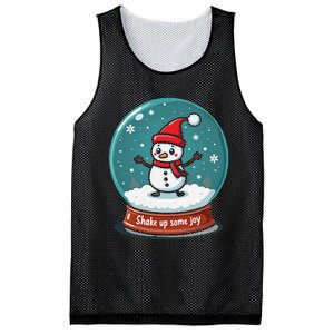 Kawaii Snow Globe Shake Up Some Joy Christmas Mesh Reversible Basketball Jersey Tank