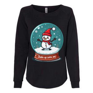 Kawaii Snow Globe Shake Up Some Joy Christmas Womens California Wash Sweatshirt