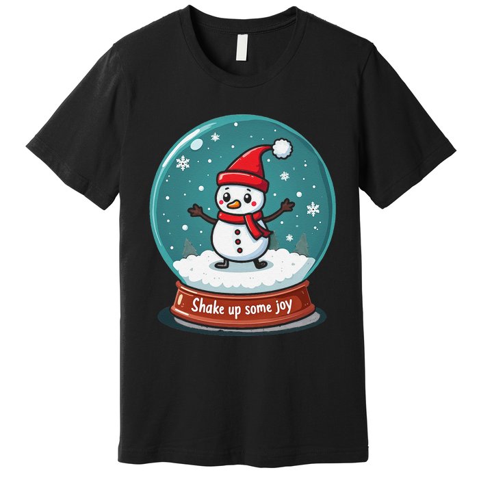 Kawaii Snow Globe Shake Up Some Joy Christmas Premium T-Shirt