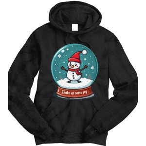 Kawaii Snow Globe Shake Up Some Joy Christmas Tie Dye Hoodie