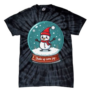 Kawaii Snow Globe Shake Up Some Joy Christmas Tie-Dye T-Shirt