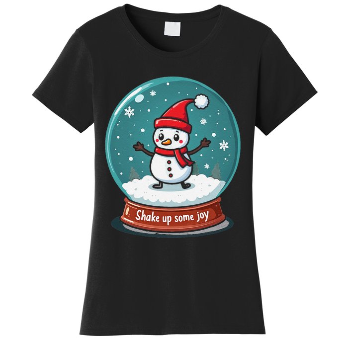 Kawaii Snow Globe Shake Up Some Joy Christmas Women's T-Shirt