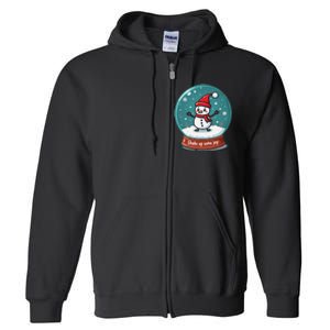 Kawaii Snow Globe Shake Up Some Joy Christmas Full Zip Hoodie