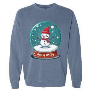 Kawaii Snow Globe Shake Up Some Joy Christmas Garment-Dyed Sweatshirt