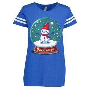 Kawaii Snow Globe Shake Up Some Joy Christmas Enza Ladies Jersey Football T-Shirt