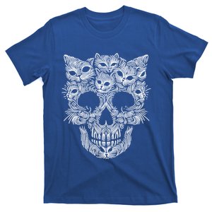 Kitten Skeleton Halloween Costume Skull Cats Gift T-Shirt