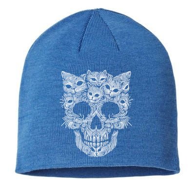 Kitten Skeleton Halloween Costume Skull Cats Gift Sustainable Beanie