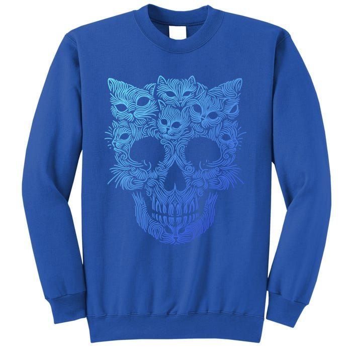 Kitten Skeleton Halloween Costume Skull Cats Gift Sweatshirt