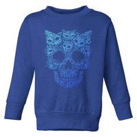 Kitten Skeleton Halloween Costume Skull Cats Gift Toddler Sweatshirt