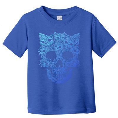 Kitten Skeleton Halloween Costume Skull Cats Gift Toddler T-Shirt