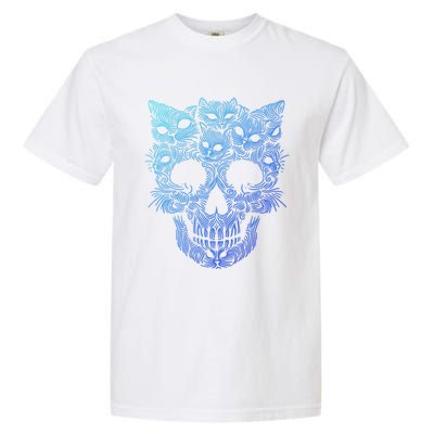 Kitten Skeleton Halloween Costume Skull Cats Gift Garment-Dyed Heavyweight T-Shirt