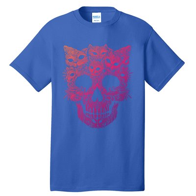 Kitten Skeleton Halloween Costume Skull Cats Gift Tall T-Shirt