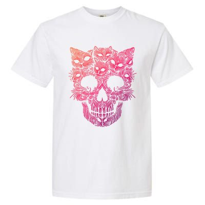 Kitten Skeleton Halloween Costume Skull Cats Gift Garment-Dyed Heavyweight T-Shirt