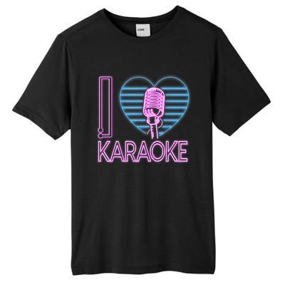 Karaoke Singer Heart 80s Retro I Love Karaoke Tall Fusion ChromaSoft Performance T-Shirt