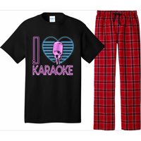 Karaoke Singer Heart 80s Retro I Love Karaoke Pajama Set