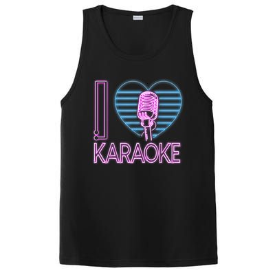 Karaoke Singer Heart 80s Retro I Love Karaoke PosiCharge Competitor Tank