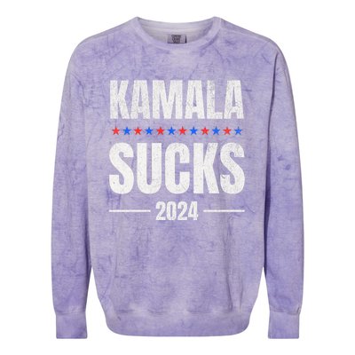 Kamala Sucks Harris President Election 2024 Trump Halloween Colorblast Crewneck Sweatshirt