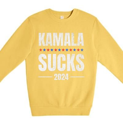 Kamala Sucks Harris President Election 2024 Trump Halloween Premium Crewneck Sweatshirt