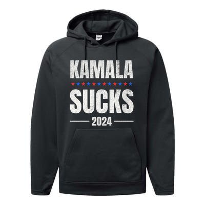 Kamala Sucks Harris President Election 2024 Trump Halloween Performance Fleece Hoodie