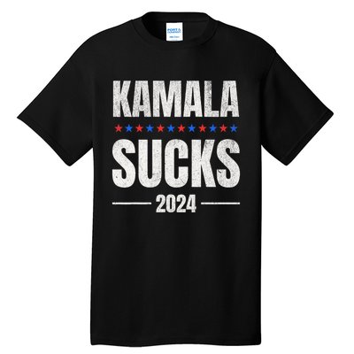 Kamala Sucks Harris President Election 2024 Trump Halloween Tall T-Shirt