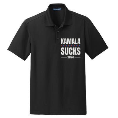 Kamala Sucks Harris President Election 2024 Trump Halloween Dry Zone Grid Polo