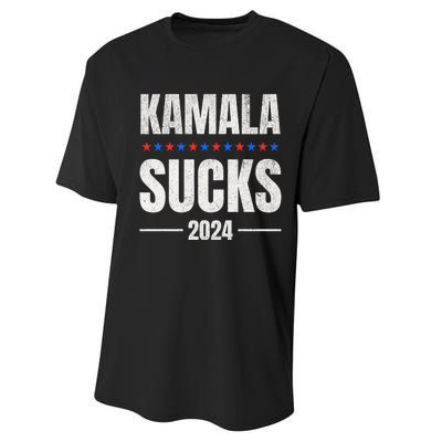 Kamala Sucks Harris President Election 2024 Trump Halloween Performance Sprint T-Shirt