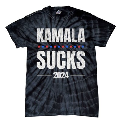 Kamala Sucks Harris President Election 2024 Trump Halloween Tie-Dye T-Shirt