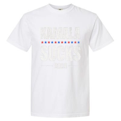 Kamala Sucks Harris President Election 2024 Trump Halloween Garment-Dyed Heavyweight T-Shirt