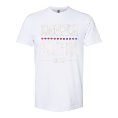 Kamala Sucks Harris President Election 2024 Trump Halloween Softstyle CVC T-Shirt