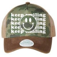 Keep Smiling Happy Face Legacy Tie Dye Trucker Hat