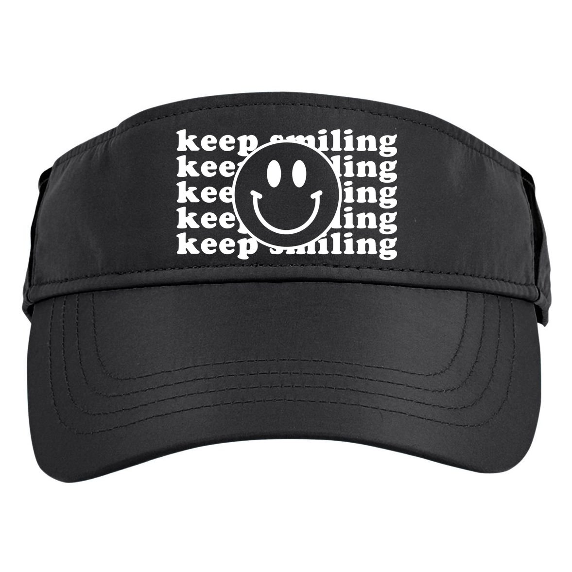 Keep Smiling Happy Face Adult Drive Performance Visor