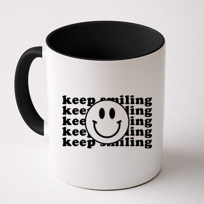 Keep Smiling Happy Face Mug