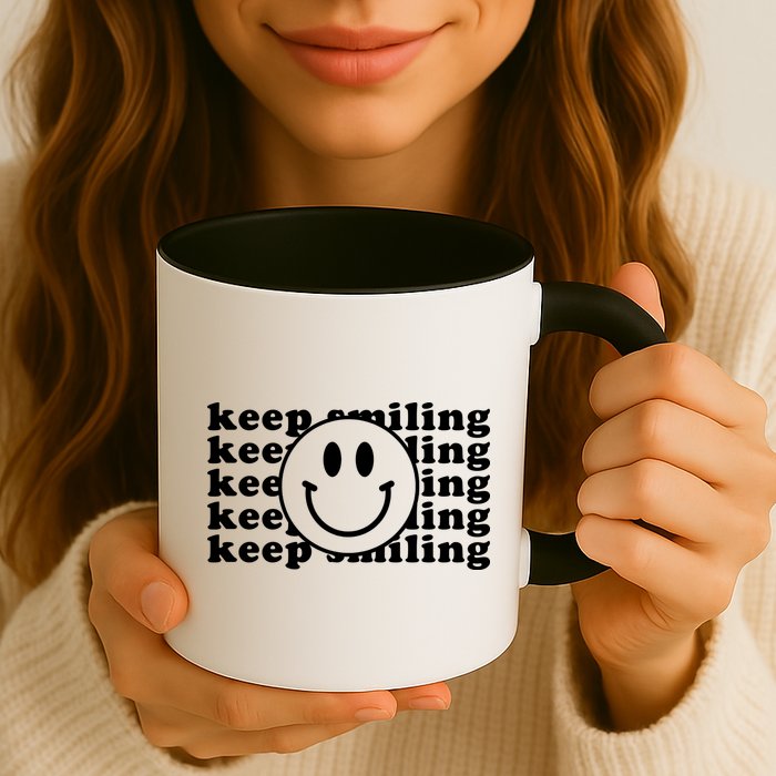 Keep Smiling Happy Face Mug