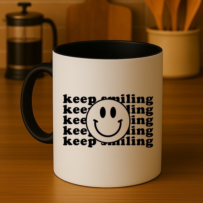 Keep Smiling Happy Face Mug
