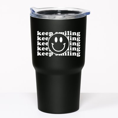 Keep Smiling Happy Face Tumbler