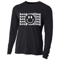 Keep Smiling Happy Face Cooling Performance Long Sleeve Crew