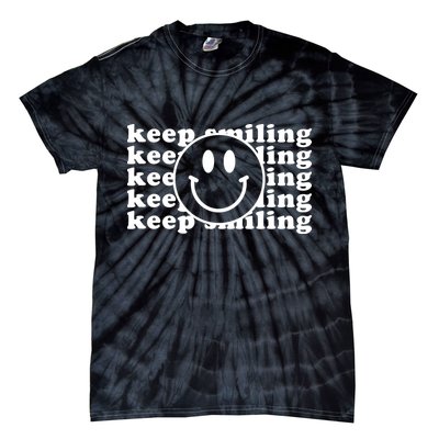 Keep Smiling Happy Face Tie-Dye T-Shirt