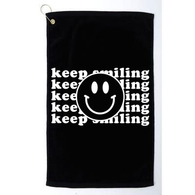 Keep Smiling Happy Face Golf Towel