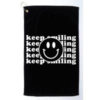 Keep Smiling Happy Face Golf Towel