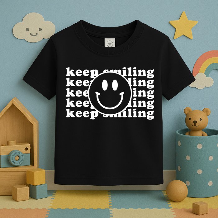 Keep Smiling Happy Face Toddler T-Shirt