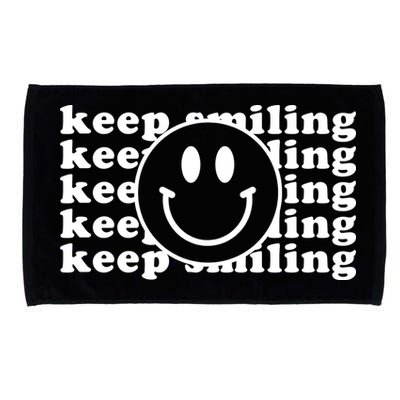 Keep Smiling Happy Face Microfiber Hand Towel