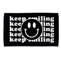 Keep Smiling Happy Face Microfiber Hand Towel
