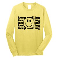 Keep Smiling Happy Face Long Sleeve Shirt