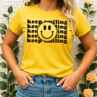 Keep Smiling Happy Face Womens T-Shirt